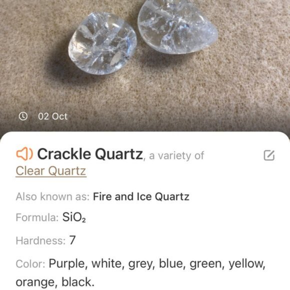 Clear Crackle Quartz Necklace, Genuine Tumbled Gemstone - Picture 12 of 13